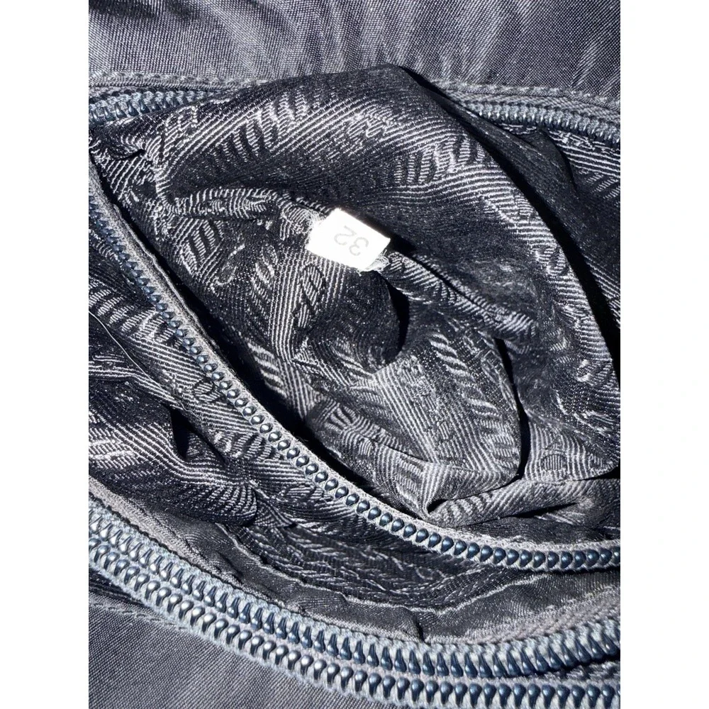 PRADA Tote Bag Black Nylon Unisex Y2K Vintage S - Picture 12 of 16